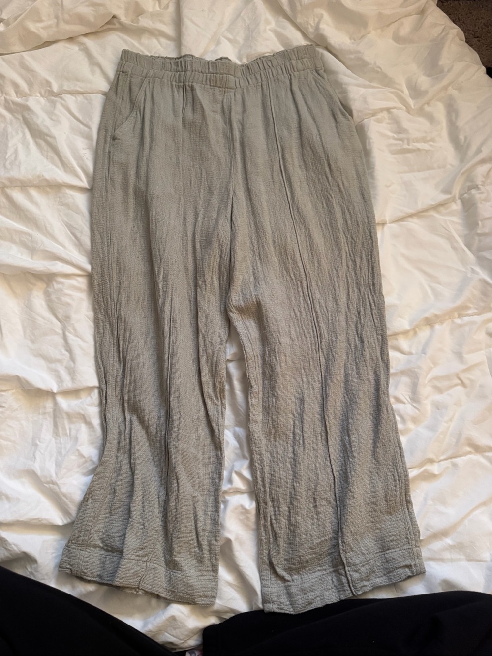 Madewell Light Taupe Textured Lounge Pants